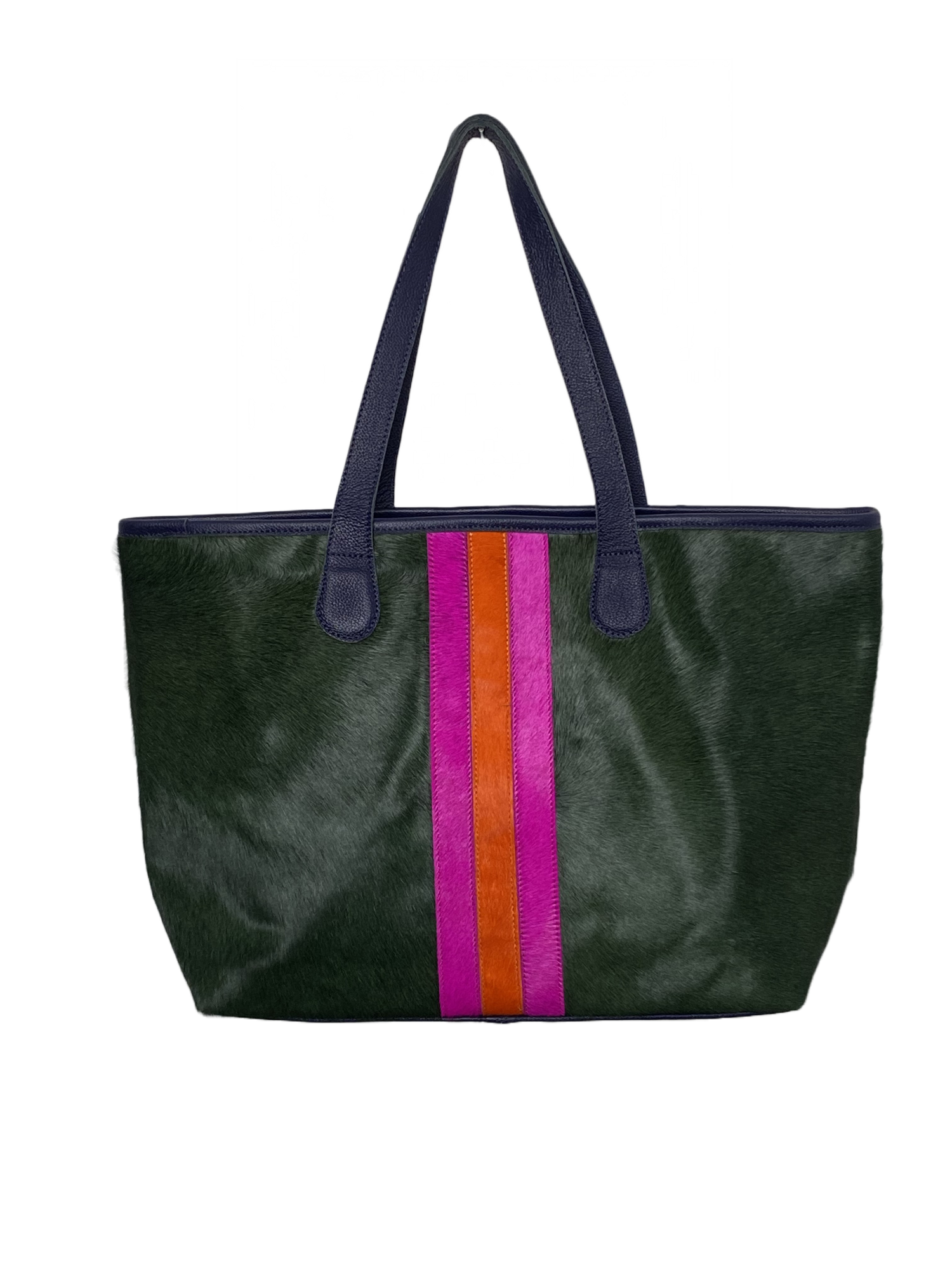 Hyde Stripe Tote in Forest Green — Parker & Hyde